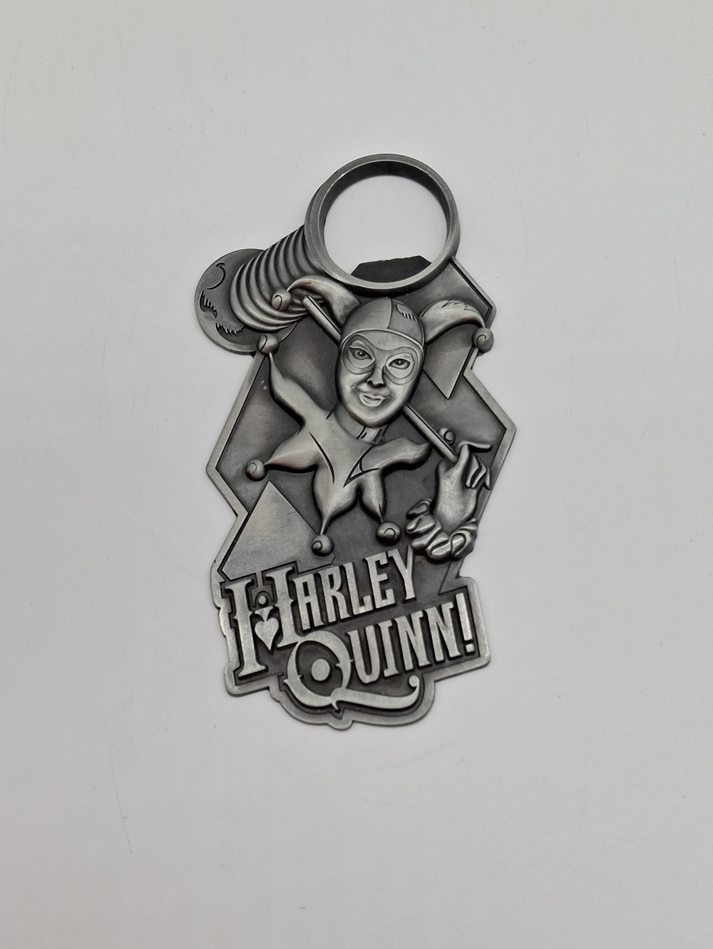 0DC Comics Silver Harley Quinn Pewter Bottle Opener